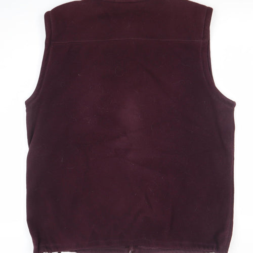 James Pringle Men's Brown Fleece Waistcoat L Full Zip Pockets