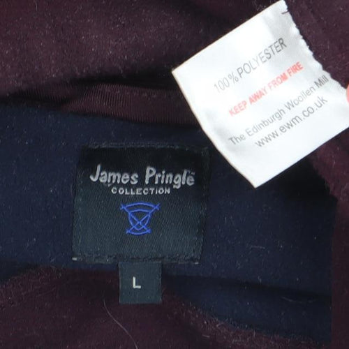 James Pringle Men's Brown Fleece Waistcoat L Full Zip Pockets