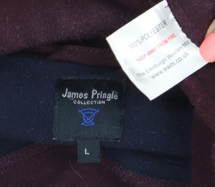 James Pringle Men's Brown Fleece Waistcoat L Full Zip Pockets