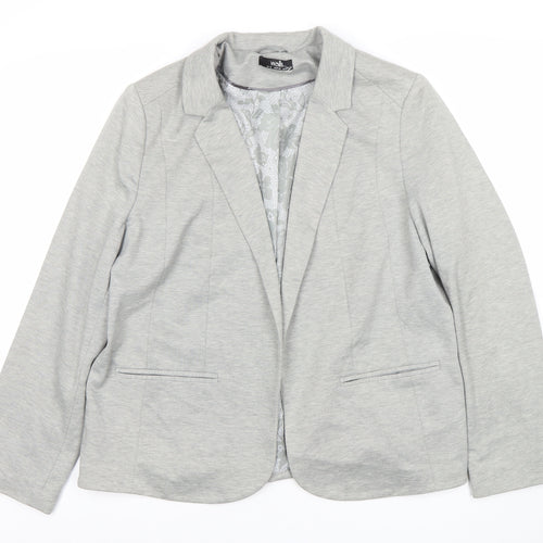 Wallis Women’s Grey Blazer Jacket Size 16 Regular Workwear