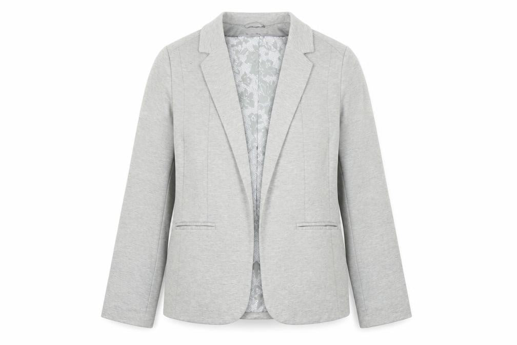 Front view of Wallis Women’s Grey Blazer Jacket, size UK 16, Regular Workwear