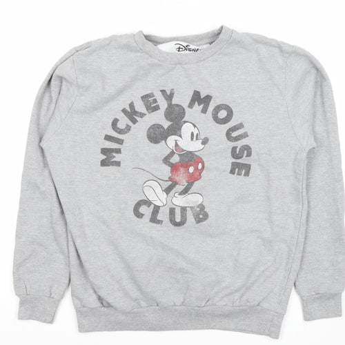 Disney Boys Grey Mickey Mouse Club Sweatshirt 8 Years Pullover Jumper
