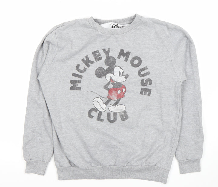 Disney Boys Grey Mickey Mouse Club Sweatshirt 8 Years Pullover Jumper