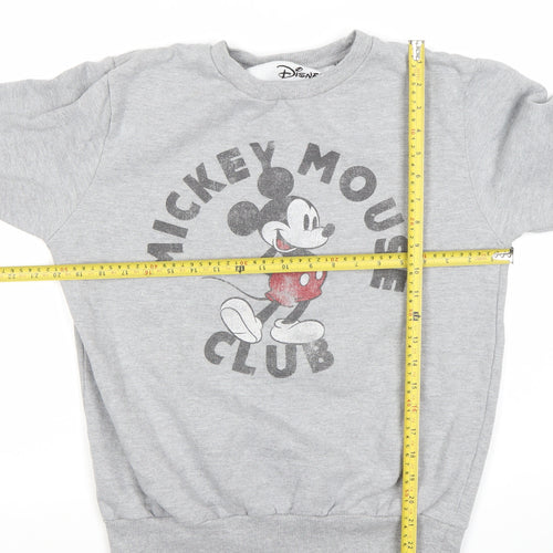 Disney Boys Grey Mickey Mouse Club Sweatshirt 8 Years Pullover Jumper