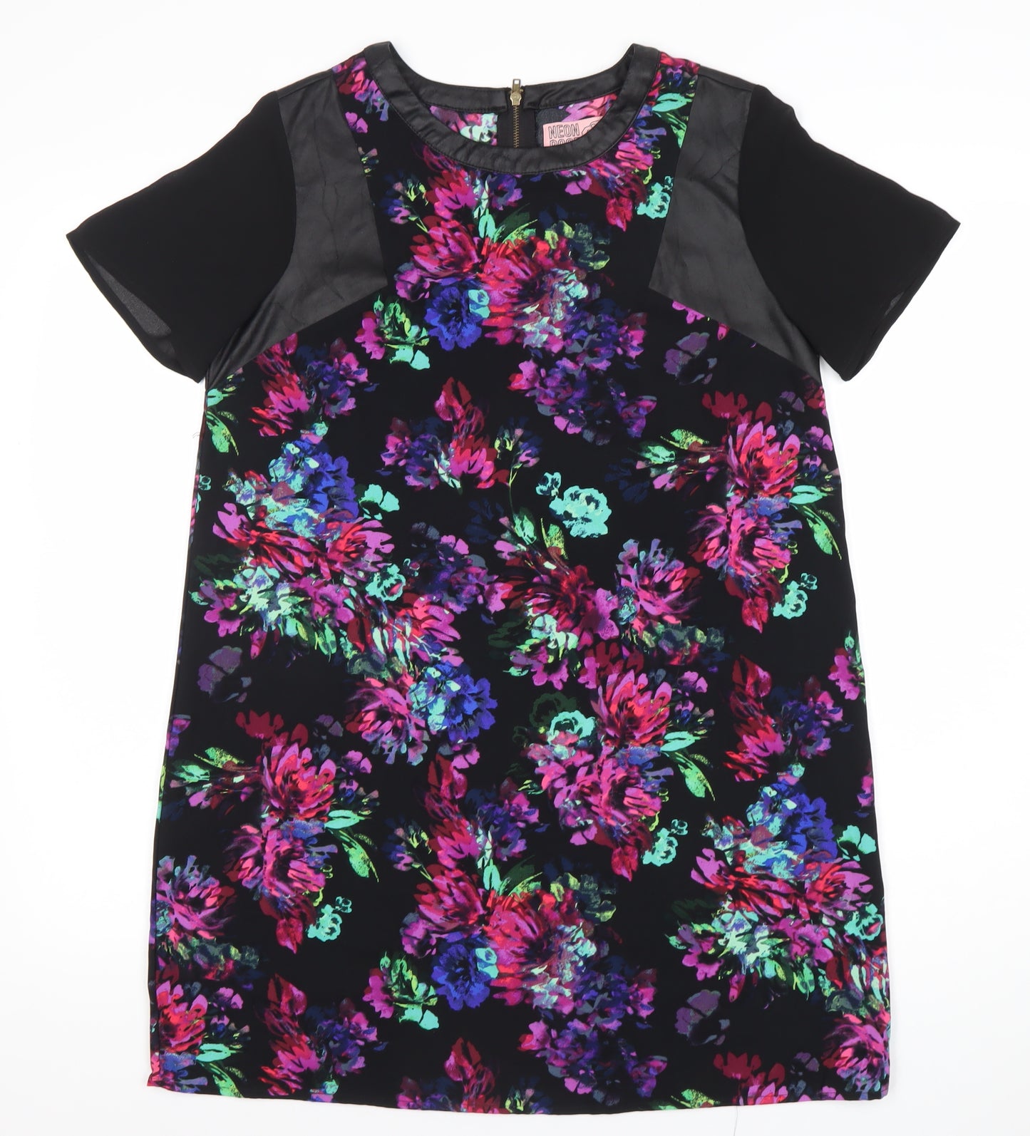 Neon Rose Womens Multicoloured Floral Shift Dress Size 10