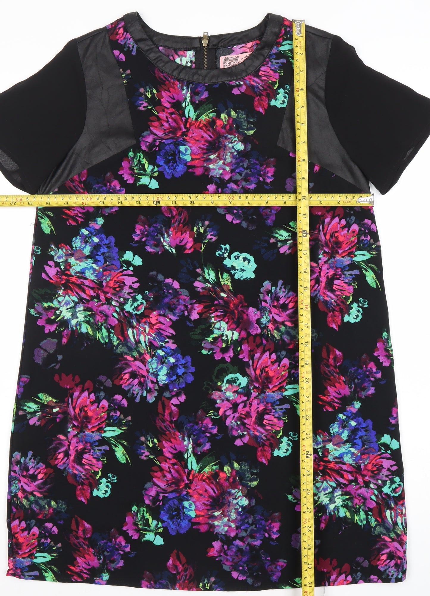 Neon Rose Womens Multicoloured Floral Shift Dress Size 10