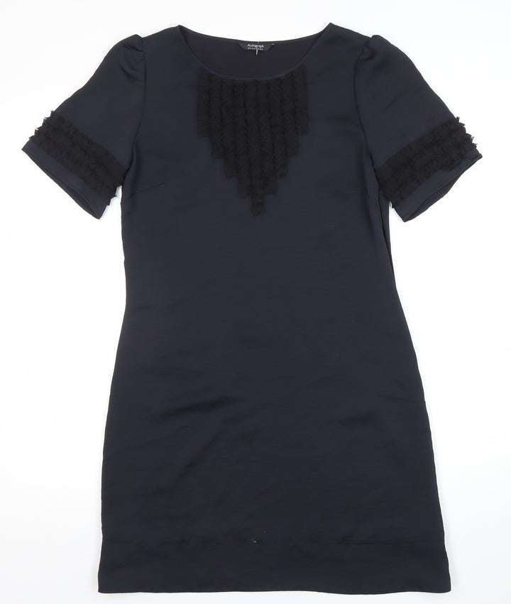 Marks and Spencer Womens Black Size 10 Shift Dress Short Sleeve