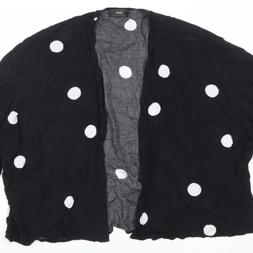 Next Womens Black Polka Dot Kimono Blouse Size M Viscose