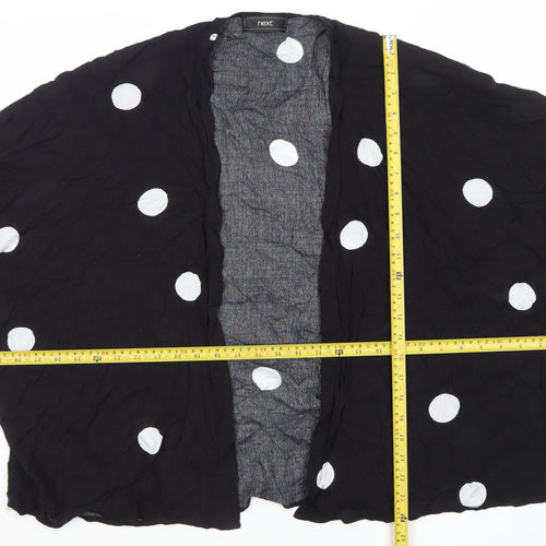 Next Womens Black Polka Dot Kimono Blouse Size M Viscose