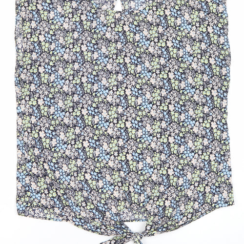 Oasis Womens Blouse Size 14 Multicoloured Floral Sleeveless Tunic Top