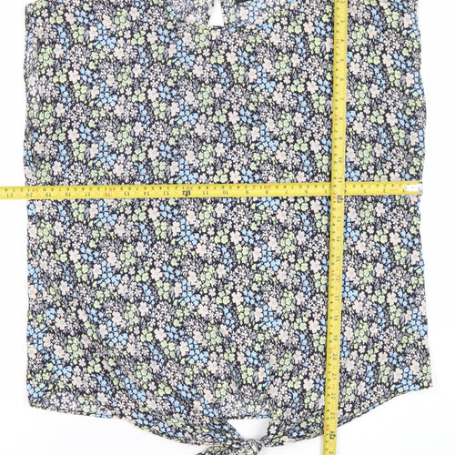 Oasis Womens Blouse Size 14 Multicoloured Floral Sleeveless Tunic Top
