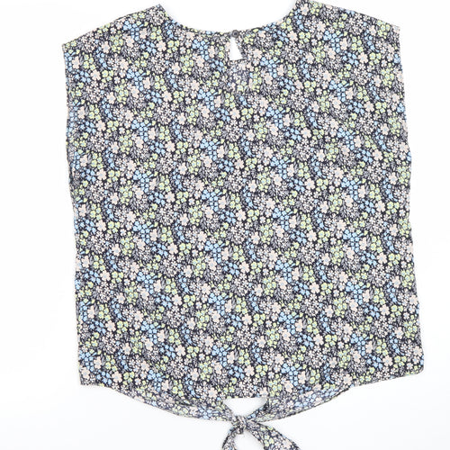 Oasis Womens Blouse Size 14 Multicoloured Floral Sleeveless Tunic Top