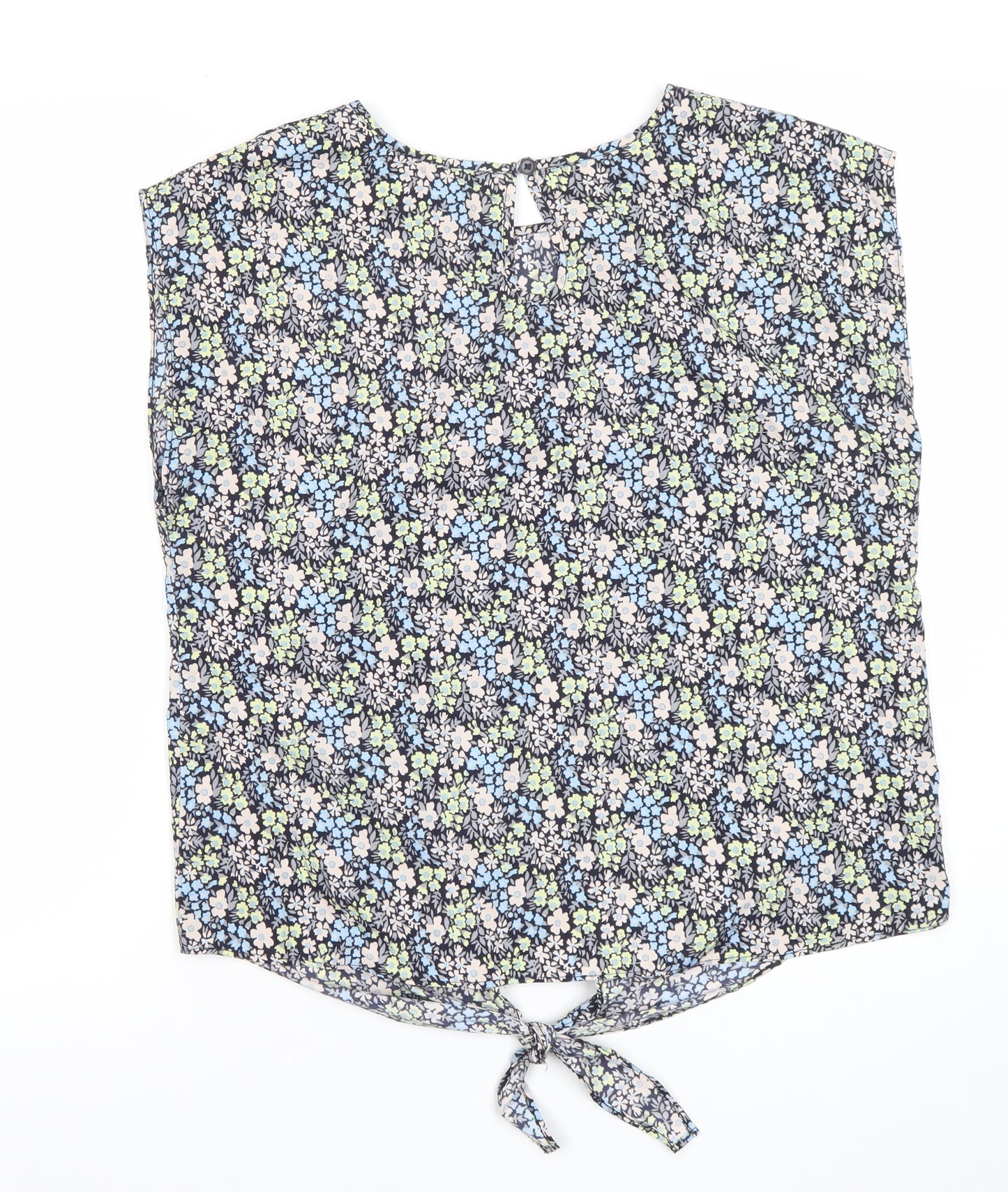 Oasis Womens Blouse Size 14 Multicoloured Floral Sleeveless Tunic Top