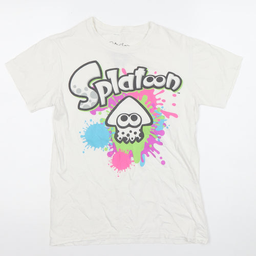 Bioworld Splatoon Men's White Graphic T-Shirt Size S Cotton
