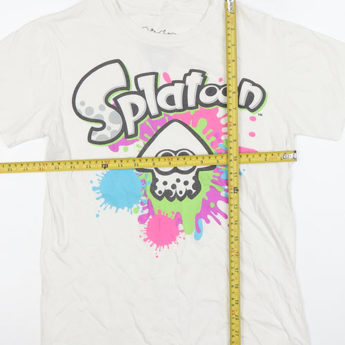 Bioworld Splatoon Men's White Graphic T-Shirt Size S Cotton