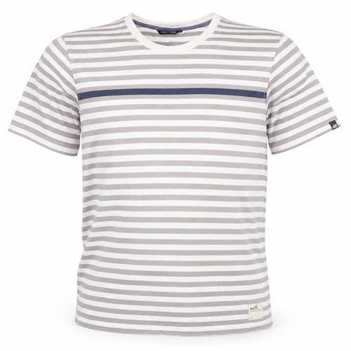 Boxfresh Men's Grey Striped Cotton Crew Neck T-Shirt Size M