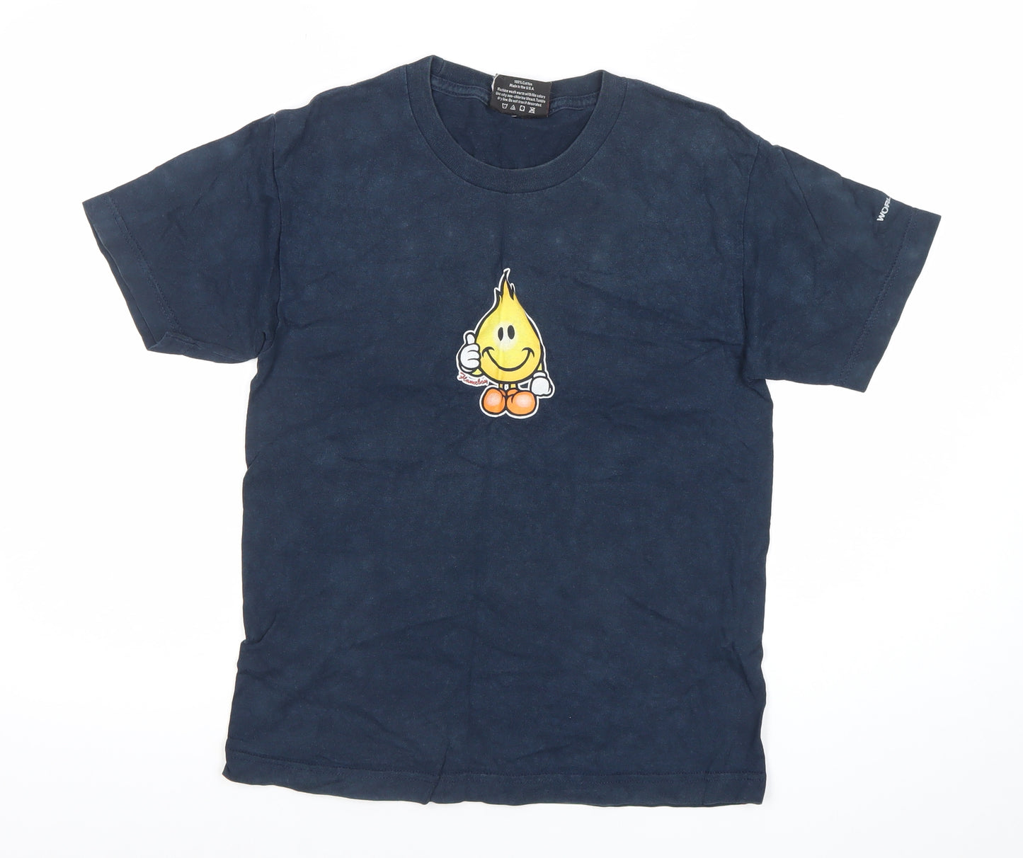 World Industries Boys Blue XL Vintage Graphic T-Shirt Skateboard Style