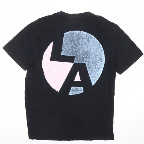 Topman Men’s Black XS LA Graphic Print Crew Neck T-Shirt
