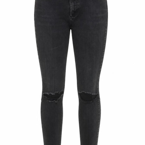 Denim Co. Womens Black Skinny Jeans Size 10 Distressed Slim Fit