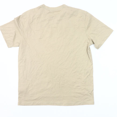 American Eagle Men’s Beige M Crew Neck Graphic T-Shirt Classic Fit
