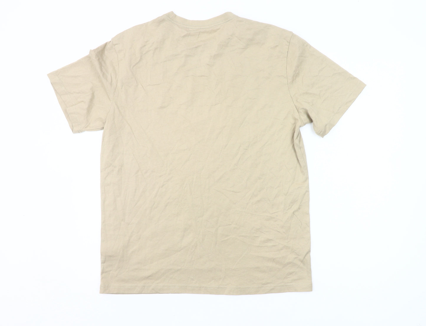 American Eagle Men’s Beige M Crew Neck Graphic T-Shirt Classic Fit