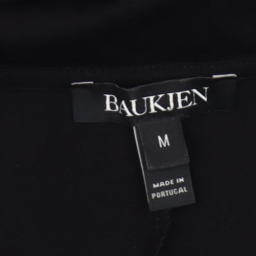 Baukjen Womens Black Tunic Blouse Size M Cowl Neck 3/4 Sleeve Viscose