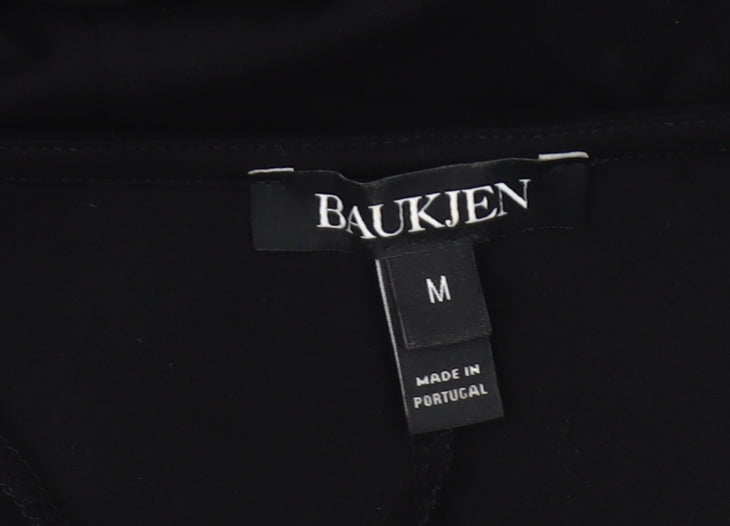 Baukjen Womens Black Tunic Blouse Size M Cowl Neck 3/4 Sleeve Viscose