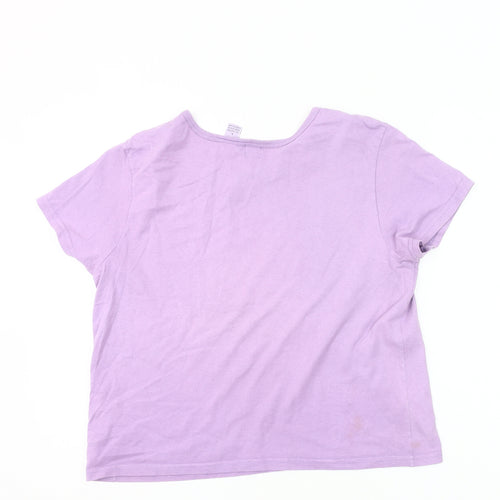 GAP Women’s Purple Cotton T-Shirt L Crew Neck Short Sleeve Casual
