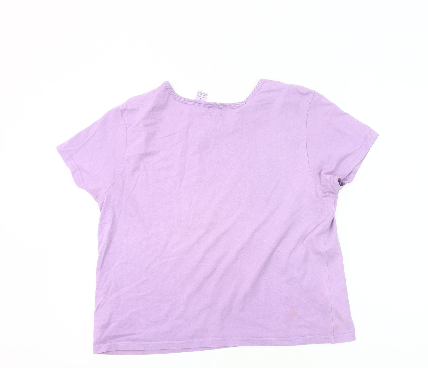 GAP Women’s Purple Cotton T-Shirt L Crew Neck Short Sleeve Casual