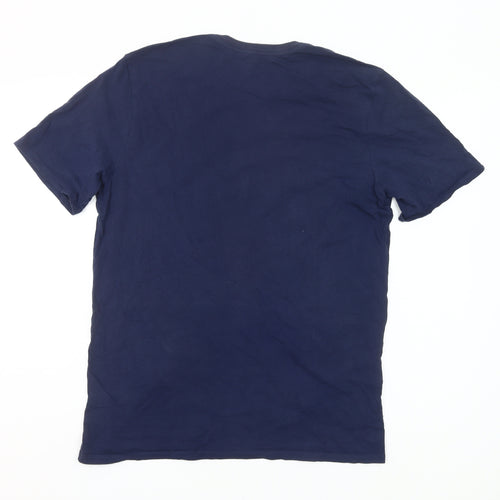 Nike Men's Blue Large Athletic Fit Sports Graphic T-Shirt