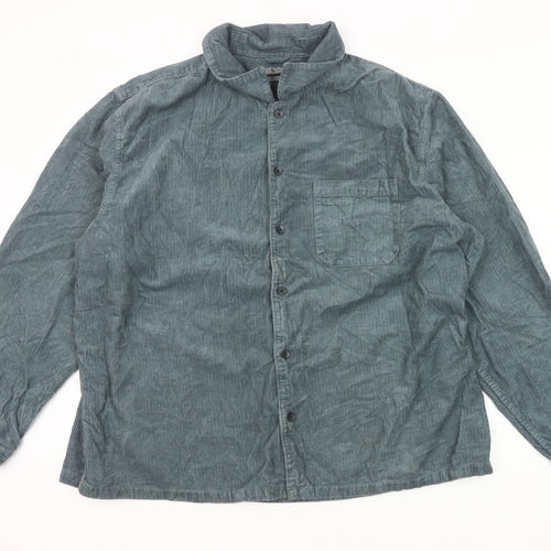 Tu Men's Green Corduroy 3XL 51-53" Long Sleeve Button-Up Shirt