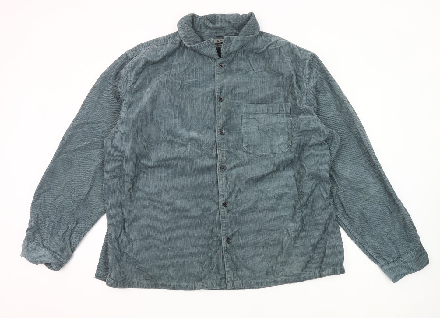 Tu Men's Green Corduroy 3XL 51-53" Long Sleeve Button-Up Shirt