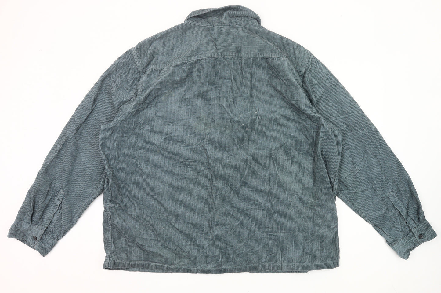 Tu Men's Green Corduroy 3XL 51-53" Long Sleeve Button-Up Shirt