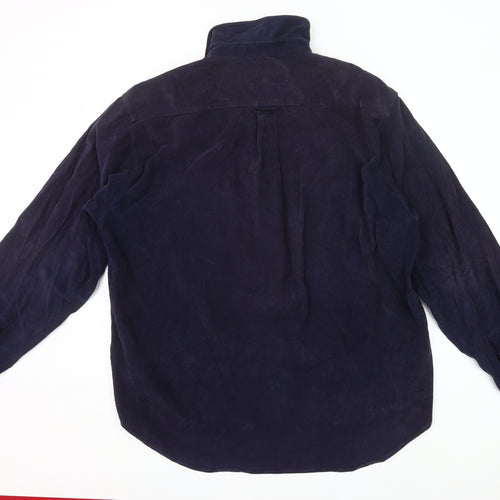 River Trader Men’s Blue Corduroy Button-Up Shirt XL Long Sleeve