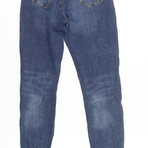 Denim Co. Womens Blue Size 12 Skinny Distressed Jeans