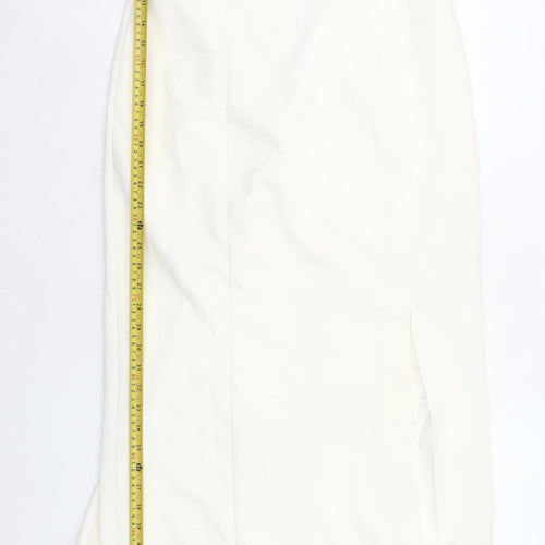 Vince Camuto Womens White Off Shoulder Sheath Dress Size 12