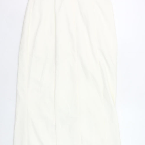 Vince Camuto Womens White Off Shoulder Sheath Dress Size 12
