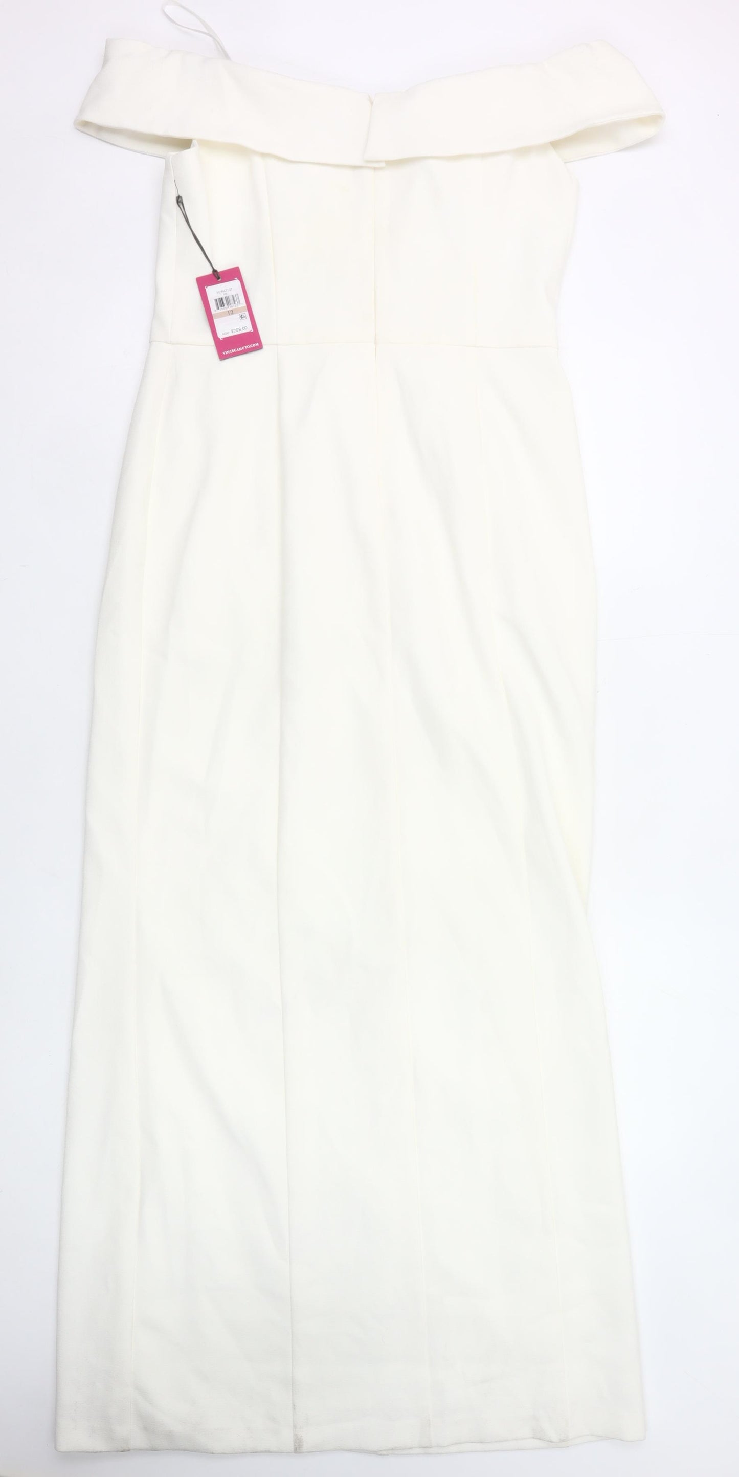 Vince Camuto Womens White Off Shoulder Sheath Dress Size 12