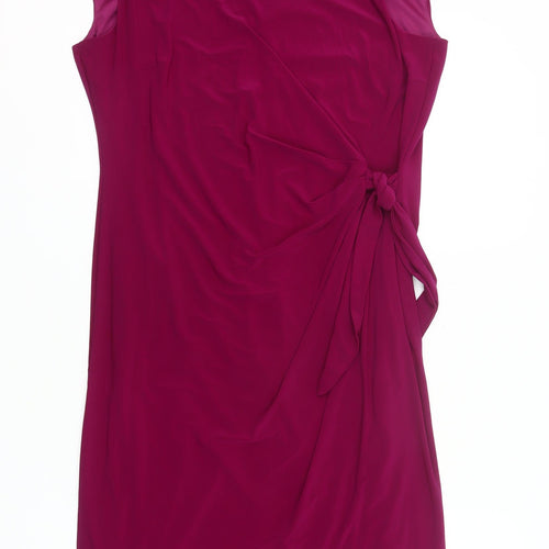 Planet Womens Pink Size 14 Sheath Knee Length Formal Dress