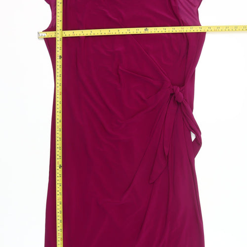 Planet Womens Pink Size 14 Sheath Knee Length Formal Dress