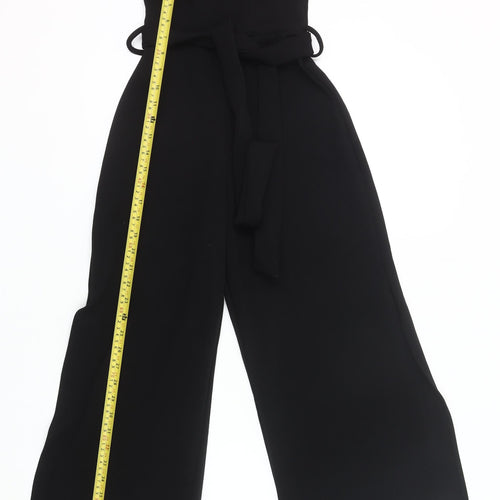 Boohoo Women’s Black Strapless Wide Leg Jumpsuit UK 6 Petite