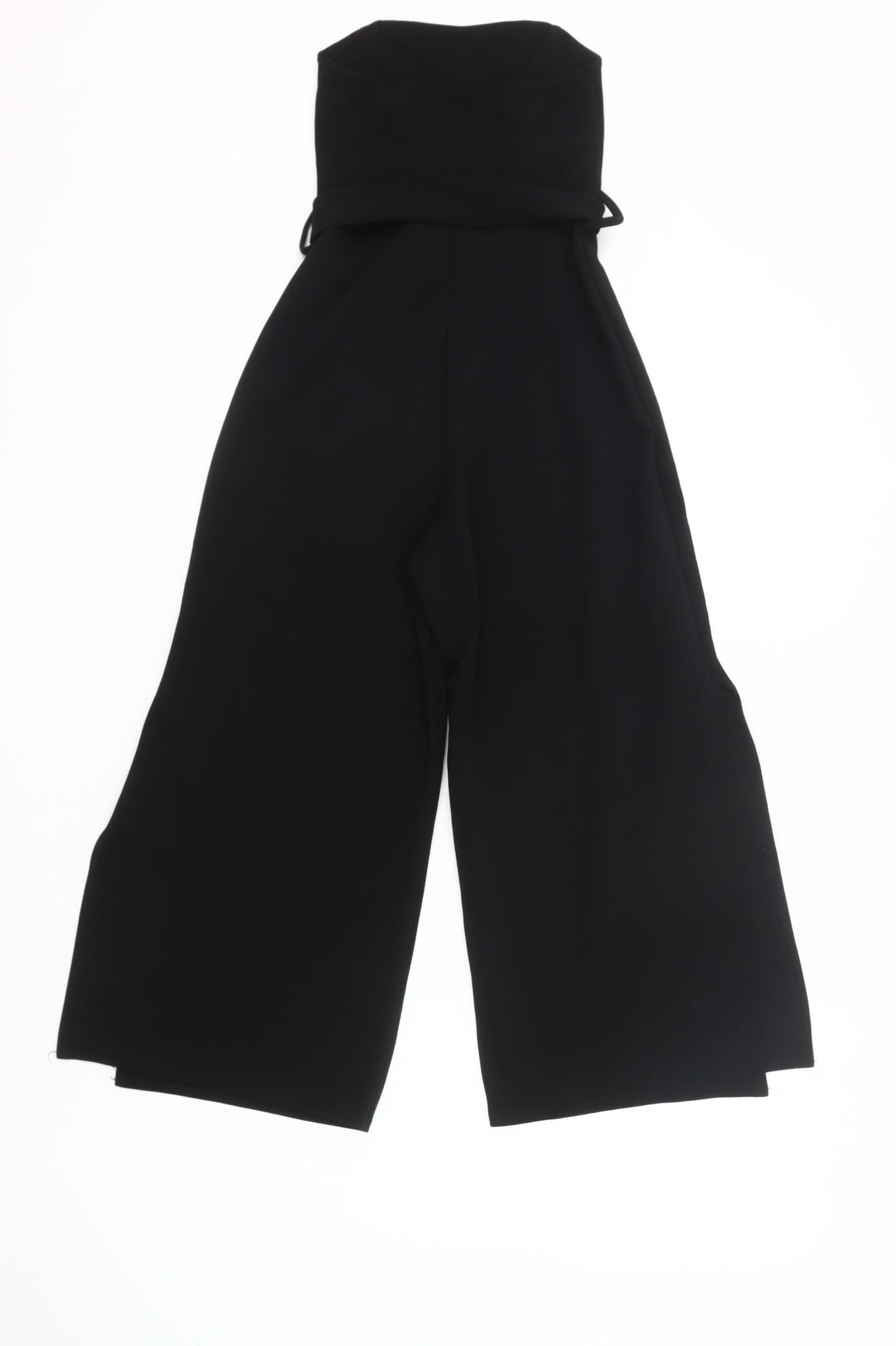 Boohoo Women’s Black Strapless Wide Leg Jumpsuit UK 6 Petite