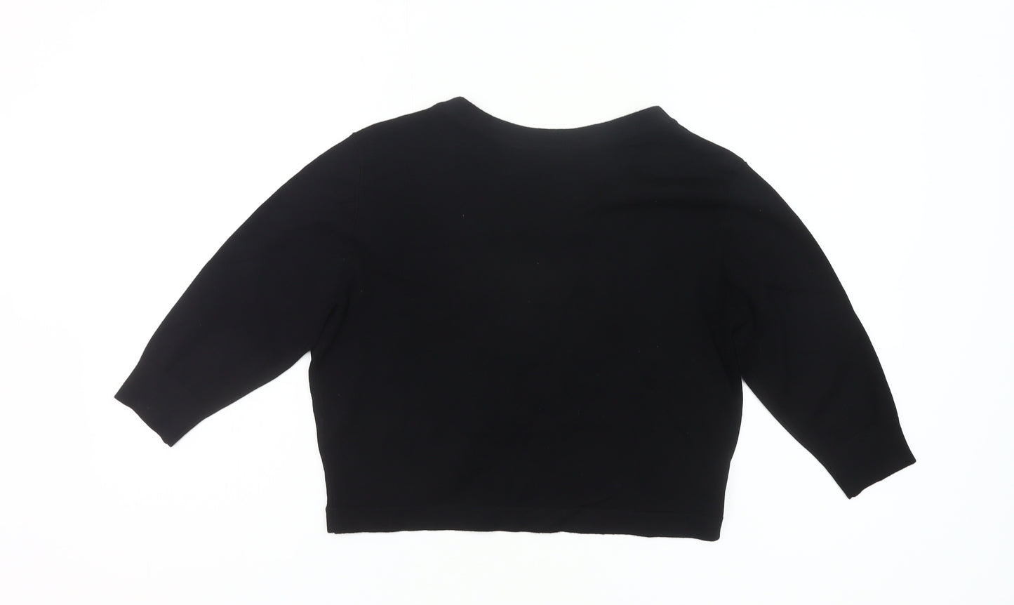 Principles Women’s Black Viscose Blend V-Neck Cardigan Size 14