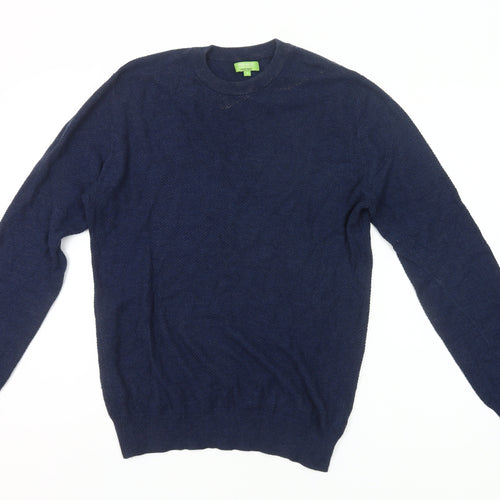 Feraud Men’s Blue Cotton Crew Neck Jumper Size S Long Sleeve