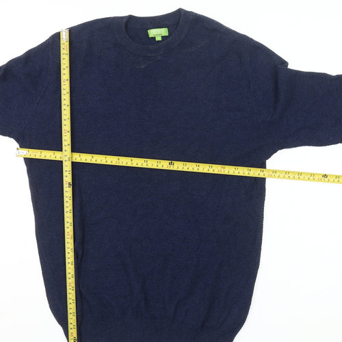 Feraud Men’s Blue Cotton Crew Neck Jumper Size S Long Sleeve