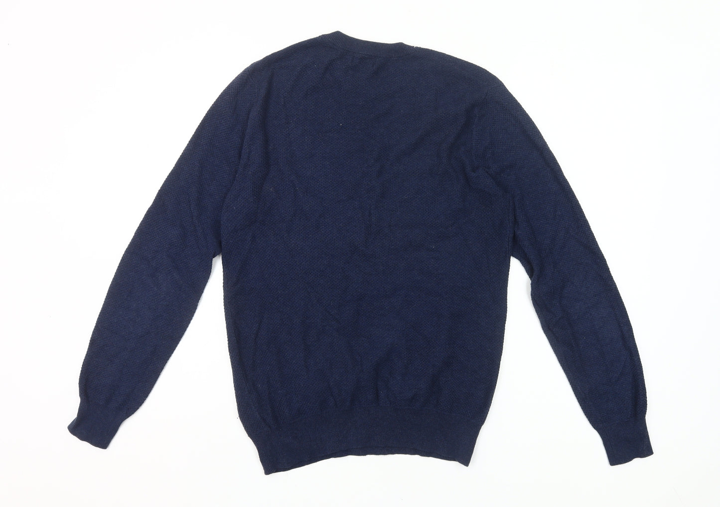 Feraud Men’s Blue Cotton Crew Neck Jumper Size S Long Sleeve