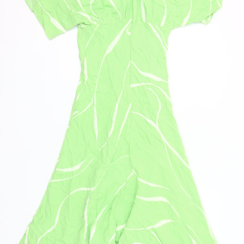 Marks and Spencer Women Green Size 6 Fit & Flare Midi Dress