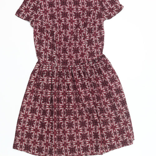 Atmosphere Women’s Red Geometric Skater Dress Size 8