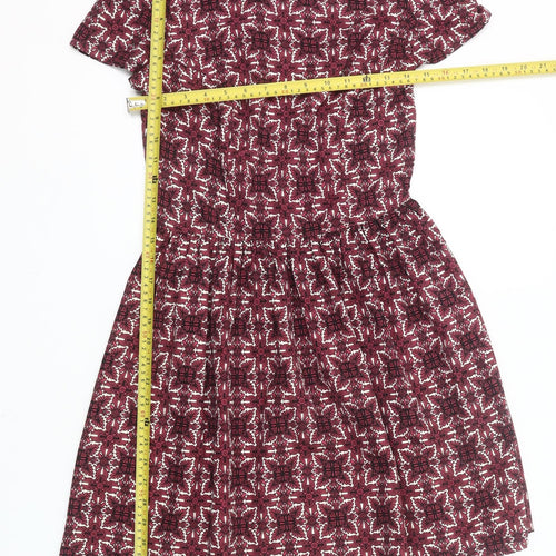 Atmosphere Women’s Red Geometric Skater Dress Size 8