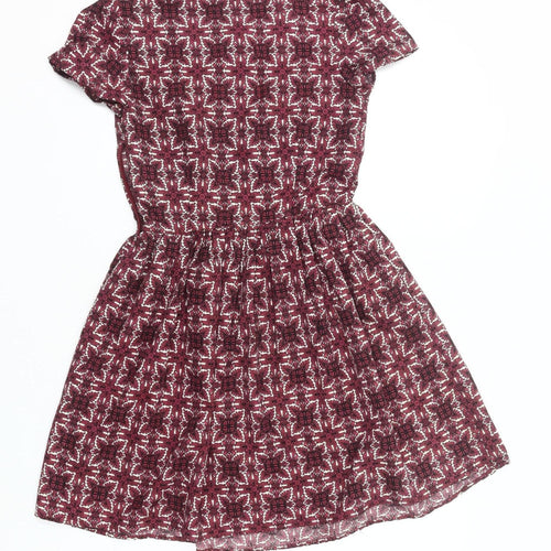 Atmosphere Women’s Red Geometric Skater Dress Size 8